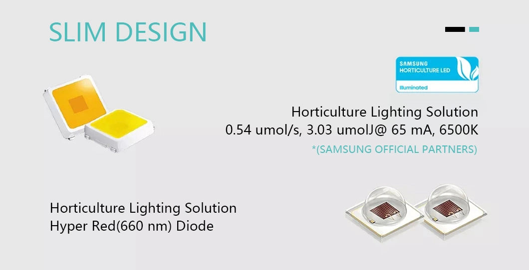 Quantum Board-Q 660W Dimmable High PAR/Best in Field Fluence LED Grow Light Dlc Approved Full Spectrum Efficacy up to 2.7 Umol/J for Hydroponics